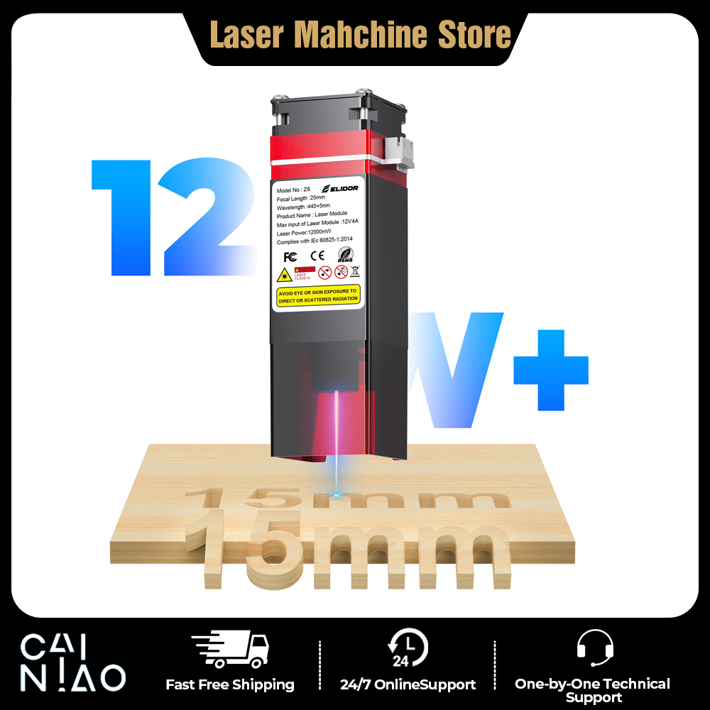 Industrial Laser Engraving Machine - ELIDOR Z6 6W/12W Laser Module Upgrade
