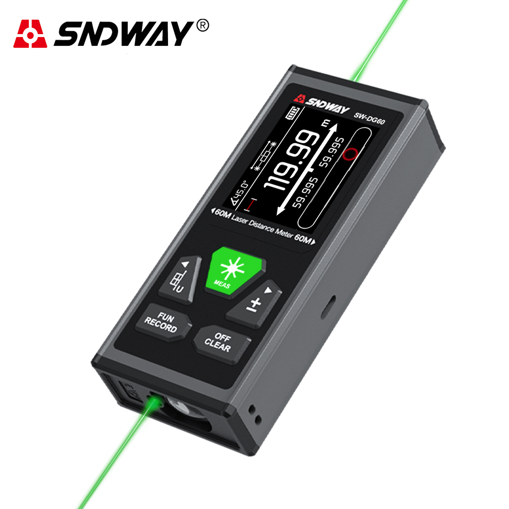 Industrial Laser Rangefinder - SNDWAY Dual Laser Afstandsmeter Oplaadbare Bilaterale