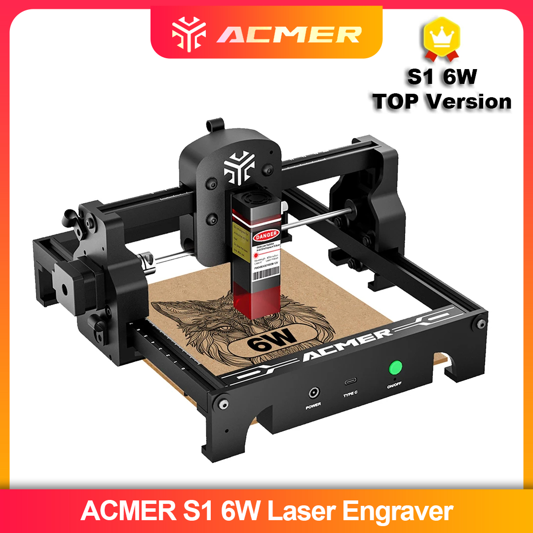 Industrial Laser Engraving Machine - ACMER S1 2.5/3.5/6W Lasergraveerder Machine Draagbare