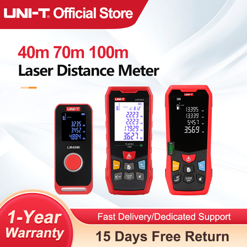Industrial Laser Rangefinder - UNI-T Laser-afstandsmeter 40m 60m 70m 100m