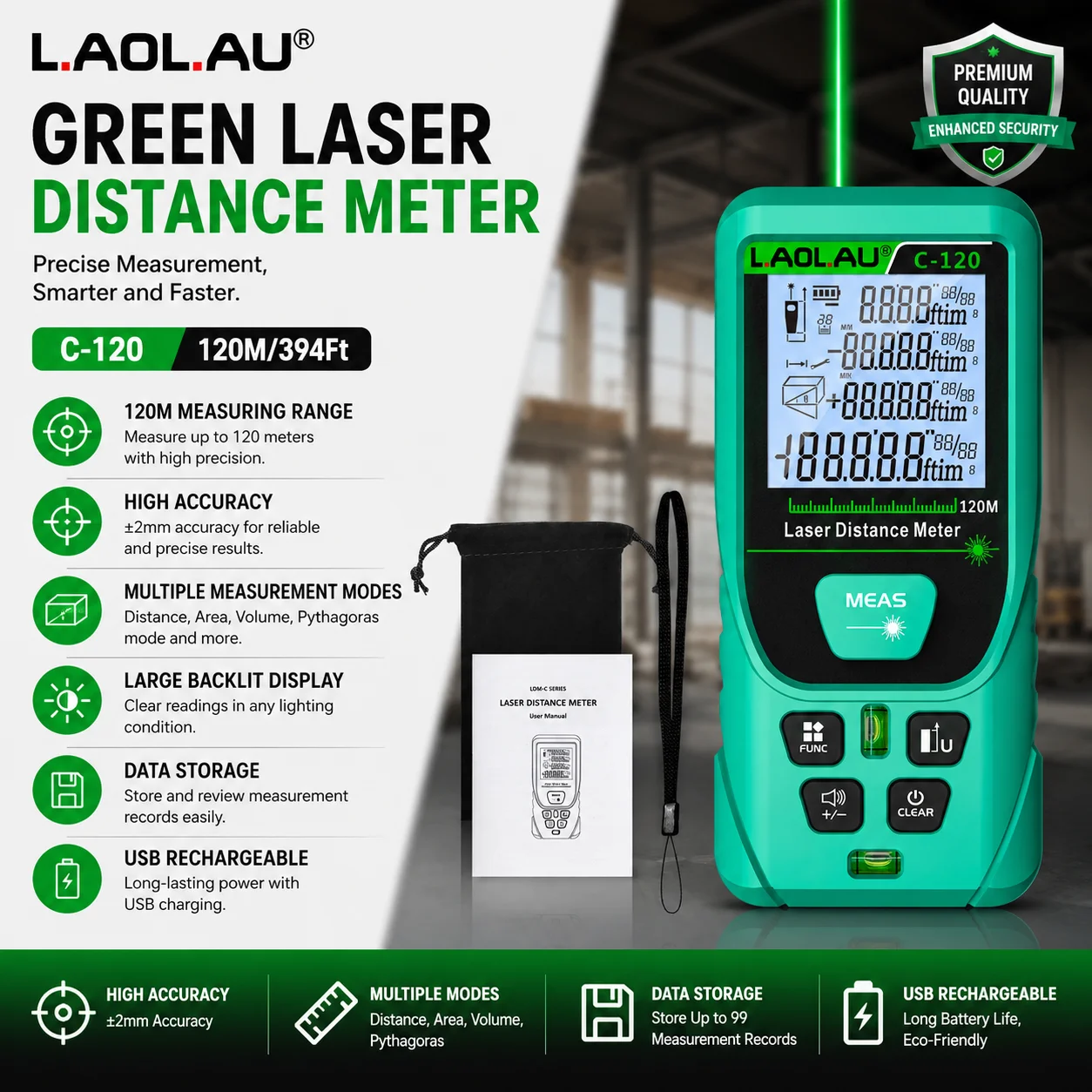 LAOLAU Digitale laserafstandsm - Industrial Laser Rangefinder recensie en prijs