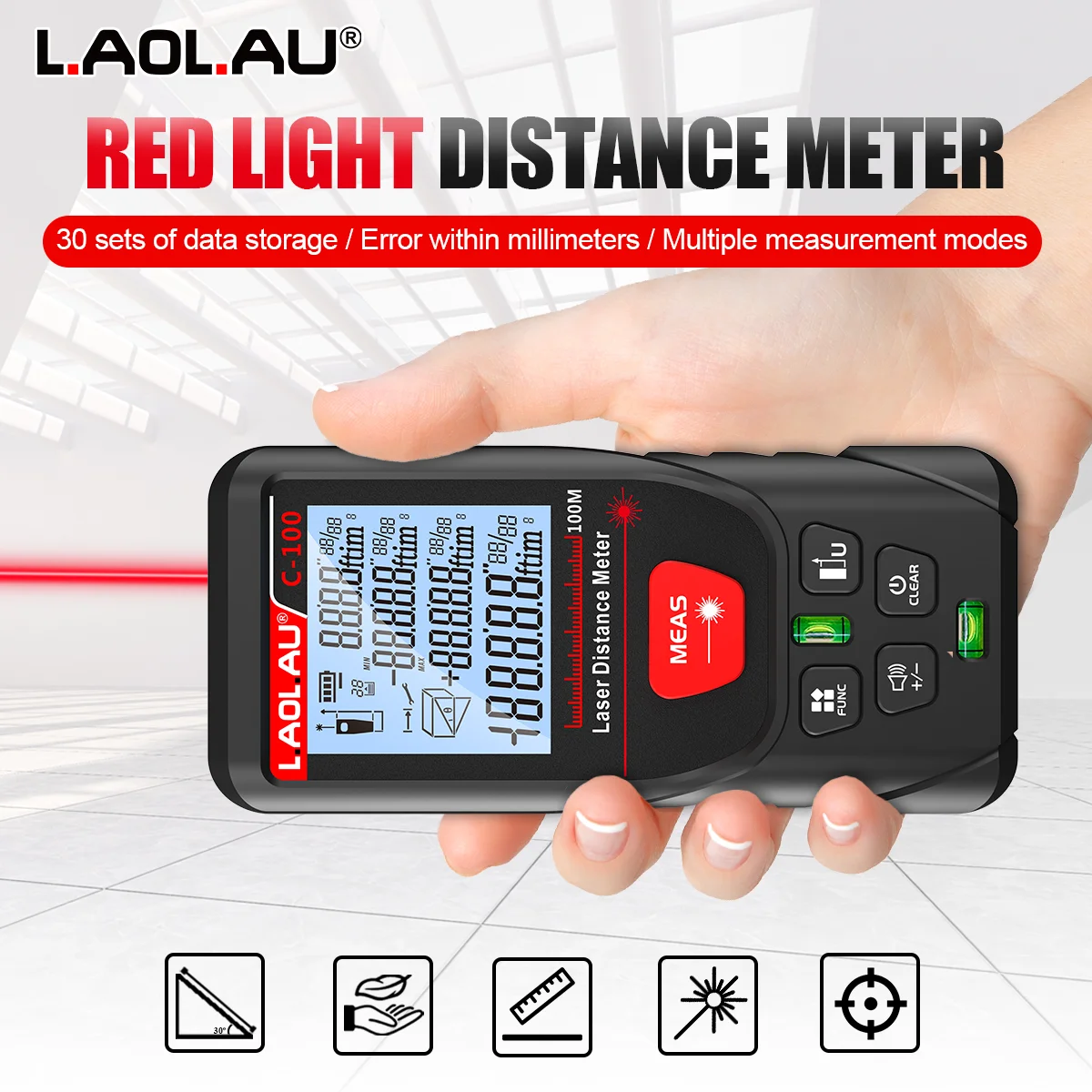LAOLAU Digitale laserafstandsm - Industrial Laser Rangefinder recensie en prijs