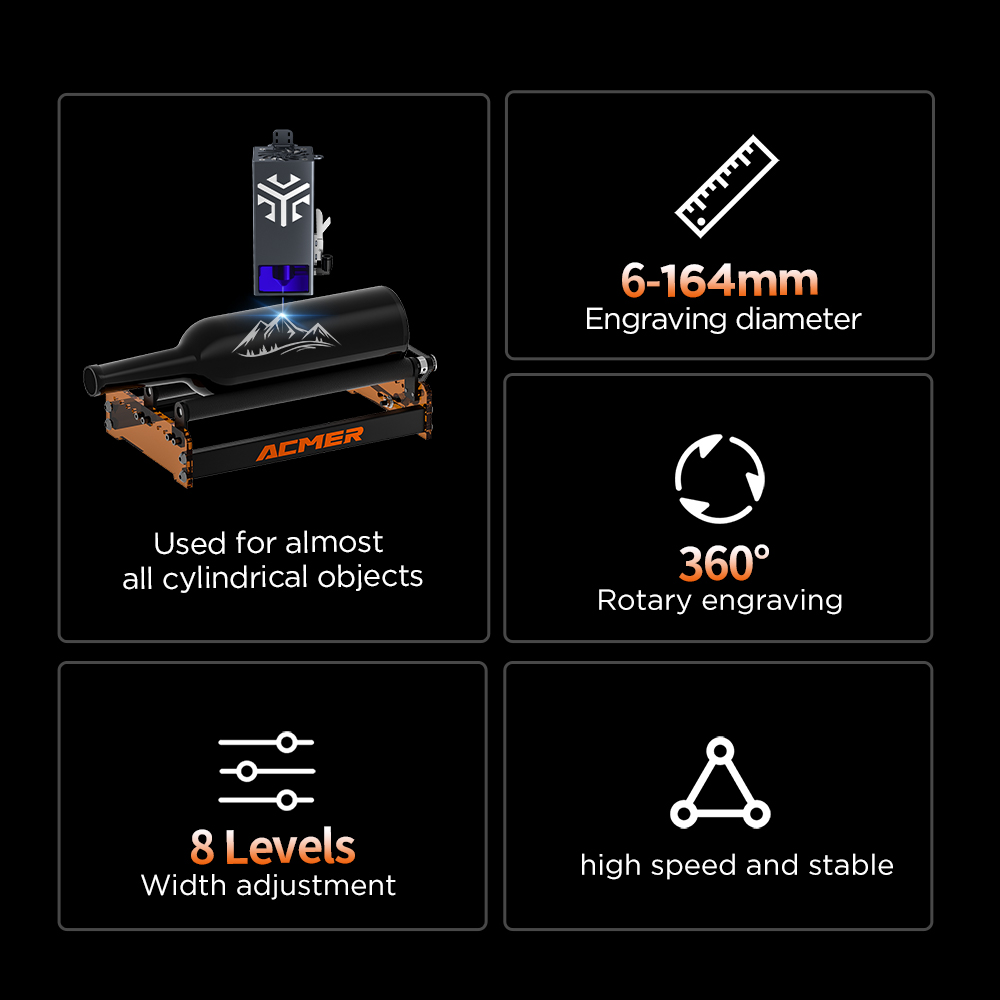 ACMER M3 Laser-roterende rol 3 - Industrial Laser Engraving Machine recensie en prijs